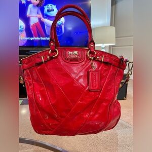 Coach Red Shoulder Bag